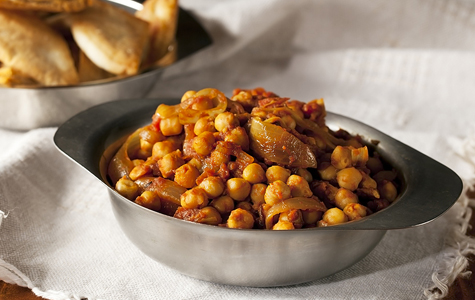 Fresh Chickpea Curry mad with Family Secret Curry Sauce Base